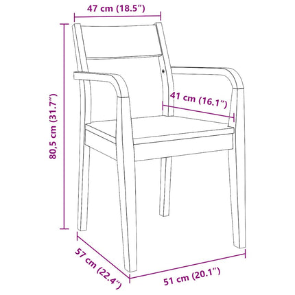 Eetkamerstoelen 2 St Massief Hout Rubber