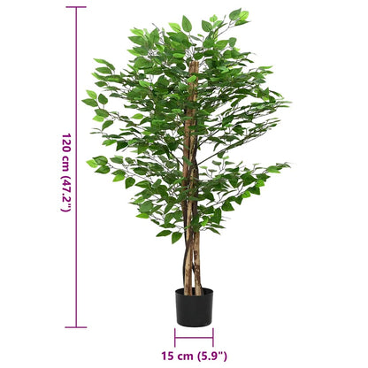 Kunst Ficus plant 788 bladeren 120 cm groen