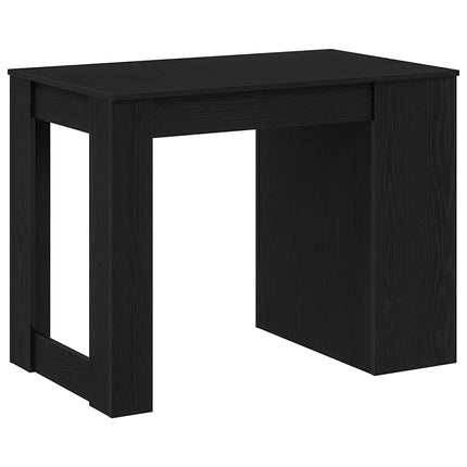 Bureau Met Lade En Plank 102X62X77,5Cm Bewerkt Hout Eiken