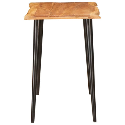 Eettafels Bruin En Zwart 110 X 55 X 78 Cm Massief Mango Hout