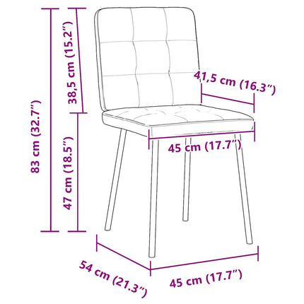 Eetkamerstoelen Fluweel Kleurig