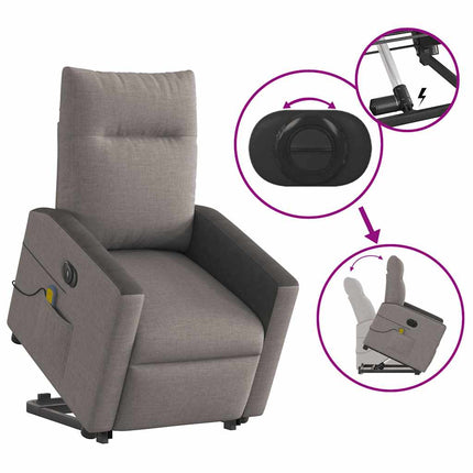 Sta-Op-Massagestoel Elektrisch Verstelbaar Stof