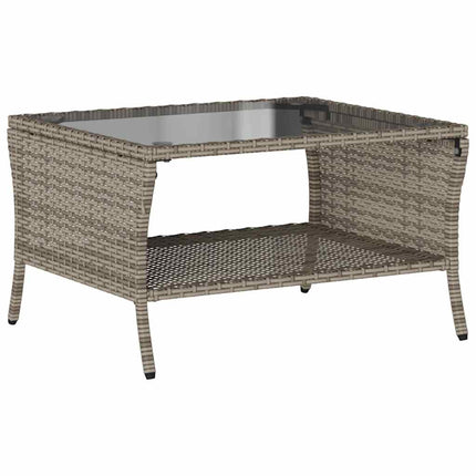 Tuinbank 2-Zits Met Kussens & Tafel Poly Rattan