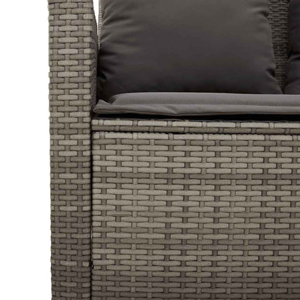 Tuinbank 2-Zits Met Kussens & Tafel Poly Rattan