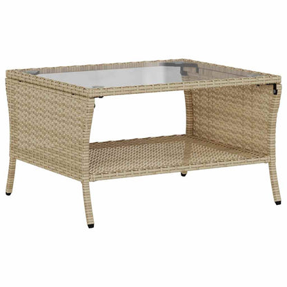 Tuinbank 2-Zits Met Kussens & Tafel Poly Rattan