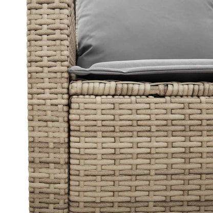 Tuinbank 2-Zits Met Kussens & Tafel Poly Rattan