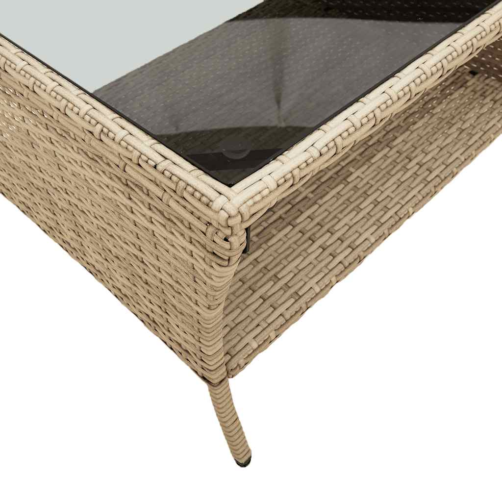 Tuinbank 2-Zits Met Kussens & Tafel Poly Rattan