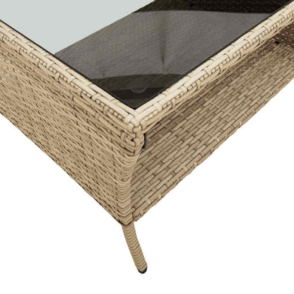 Tuinbank 2-Zits Met Kussens & Tafel Poly Rattan