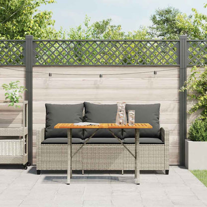 Tuinbank 3-Zits Met Kussens & Tafel Poly Rattan
