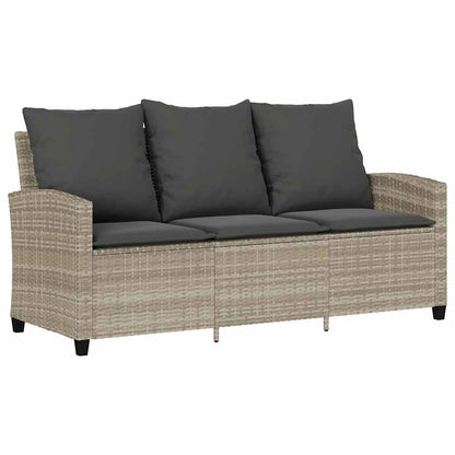 Tuinbank 3-Zits Met Kussens & Tafel Poly Rattan