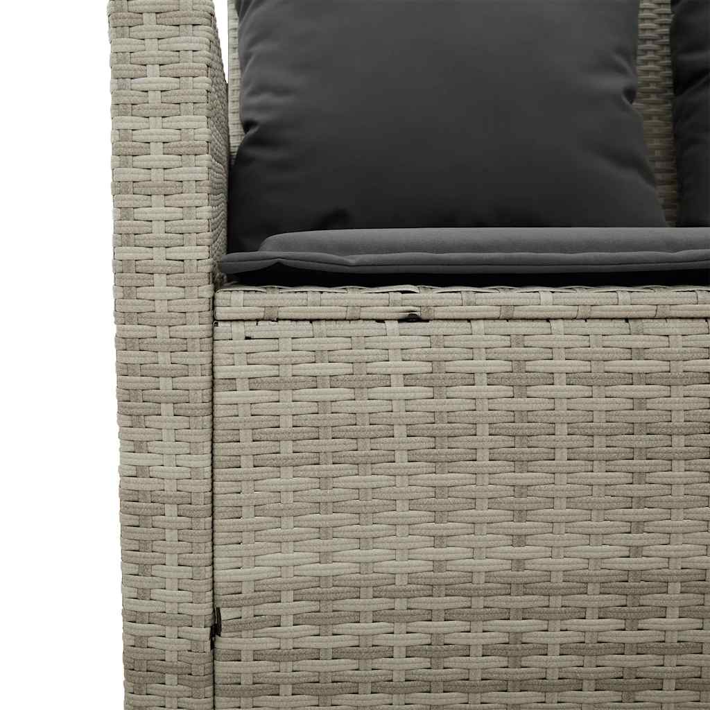 Tuinbank 3-Zits Met Kussens & Tafel Poly Rattan