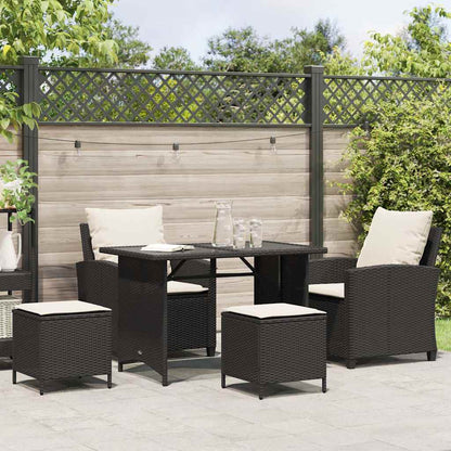 4-Delige Tuinbankset Met Kussens, Polyrotan
