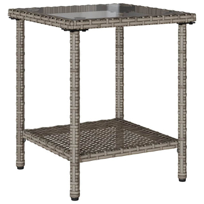 Tuinbank Met Tafel En Kussens L-Vormig Poly Rattan