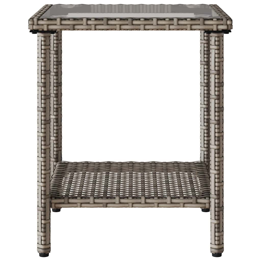 Tuinbank Met Tafel En Kussens L-Vormig Poly Rattan