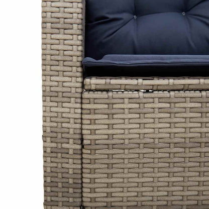 Tuinbank Met Tafel En Kussens L-Vormig Poly Rattan