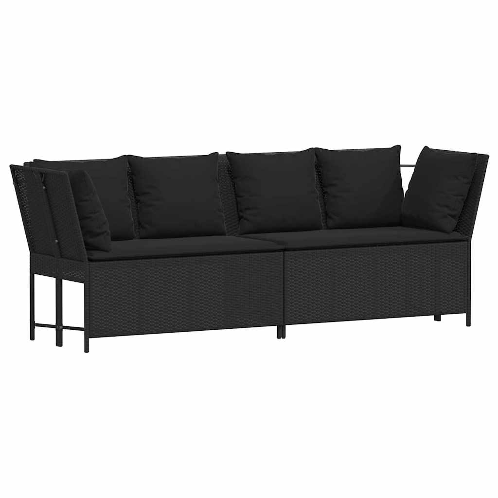 Tuinbank Met Kussens Poly Rattan