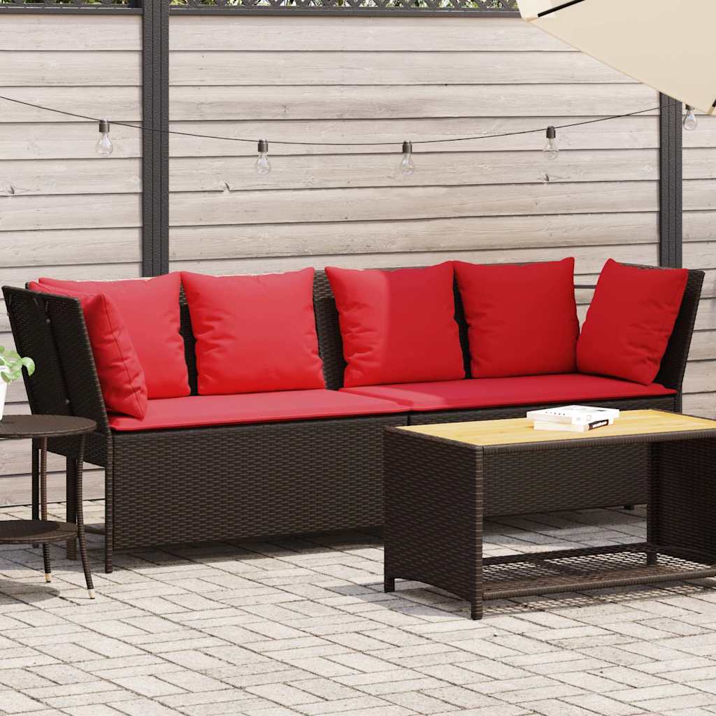 Tuinbank Met Kussens Poly Rattan