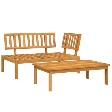 2-Delige Loungeset Pallet Met Kussens Massief Acaciahout