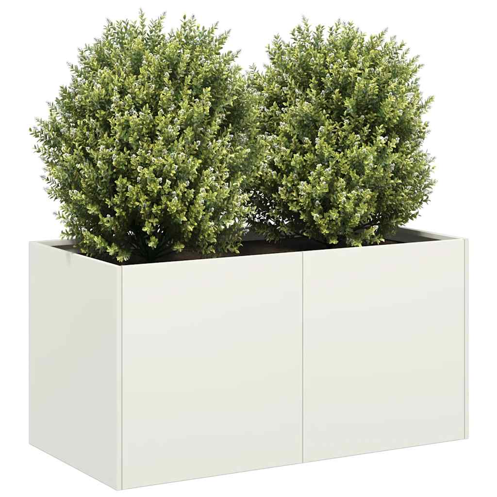 Plantenbak Koudgewalst Staal Wit