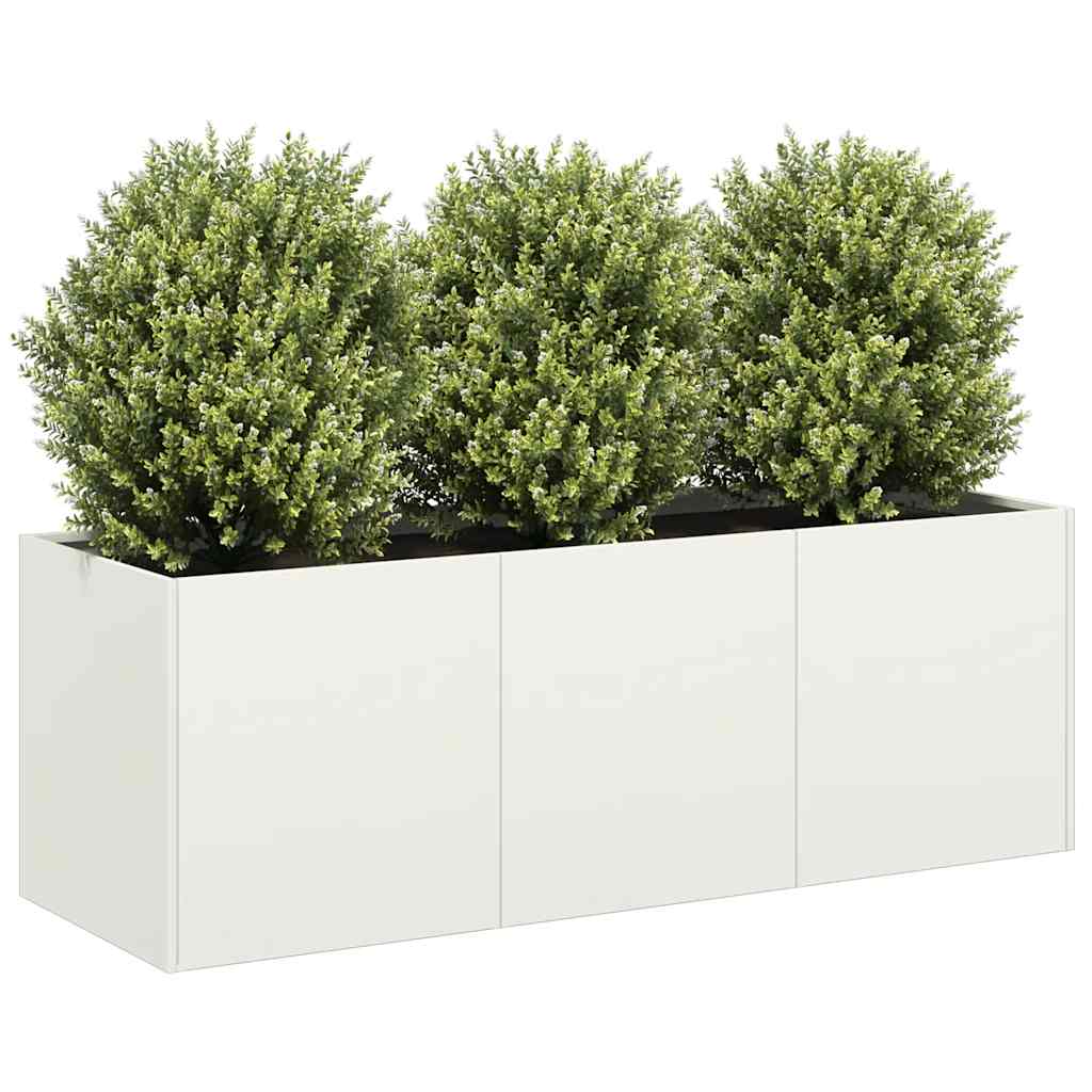 Plantenbak Koudgewalst Staal Wit