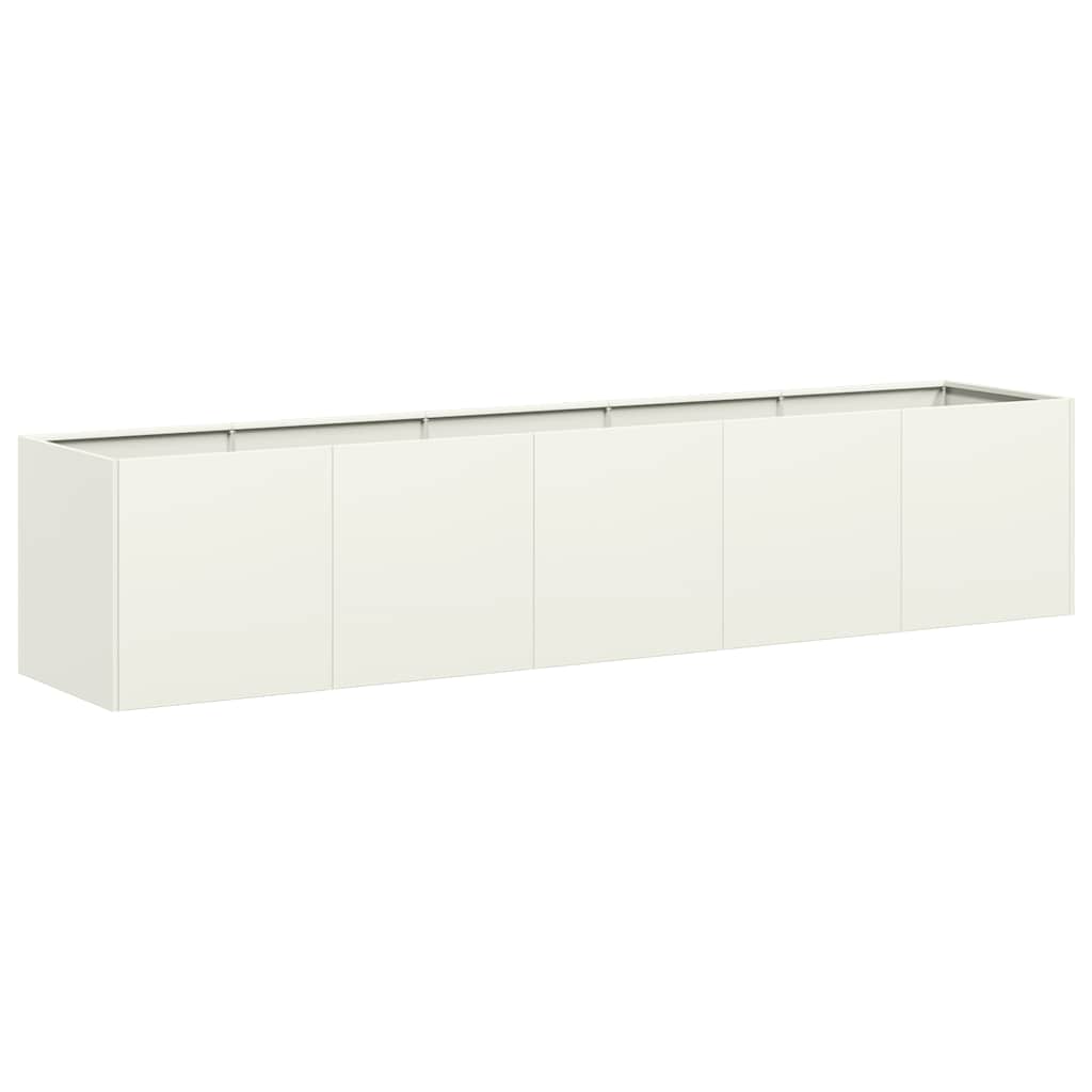 Plantenbak Koudgewalst Staal Wit