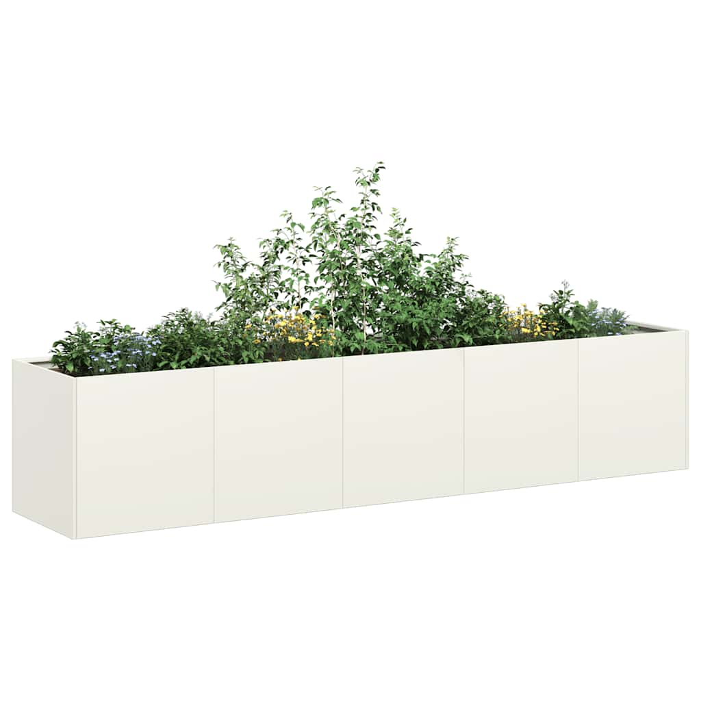 Plantenbak Koudgewalst Staal Wit