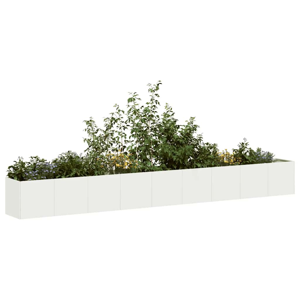 Plantenbak Koudgewalst Staal Wit