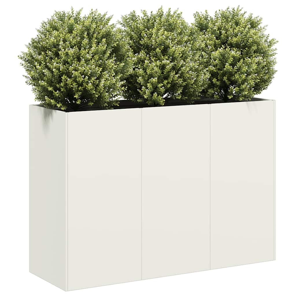 Plantenbak Koudgewalst Staal Wit