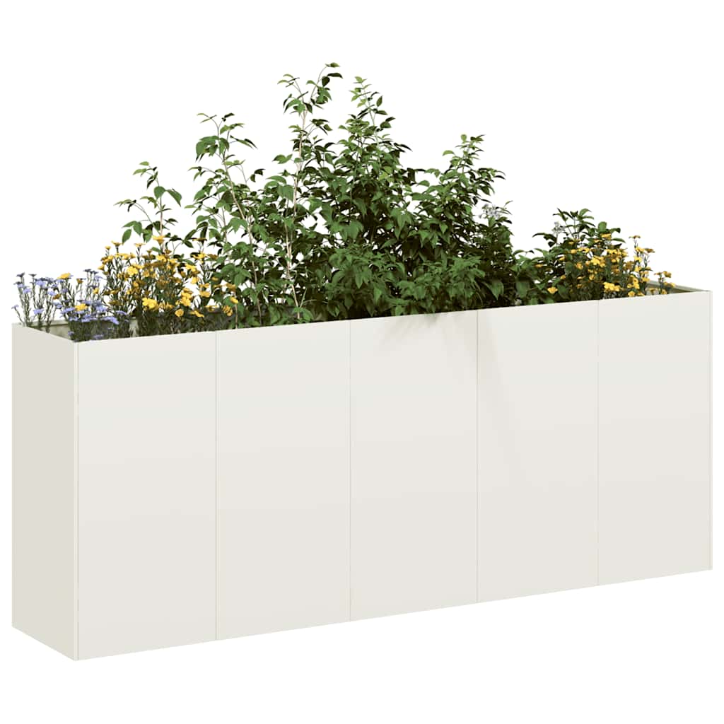 Plantenbak Koudgewalst Staal Wit