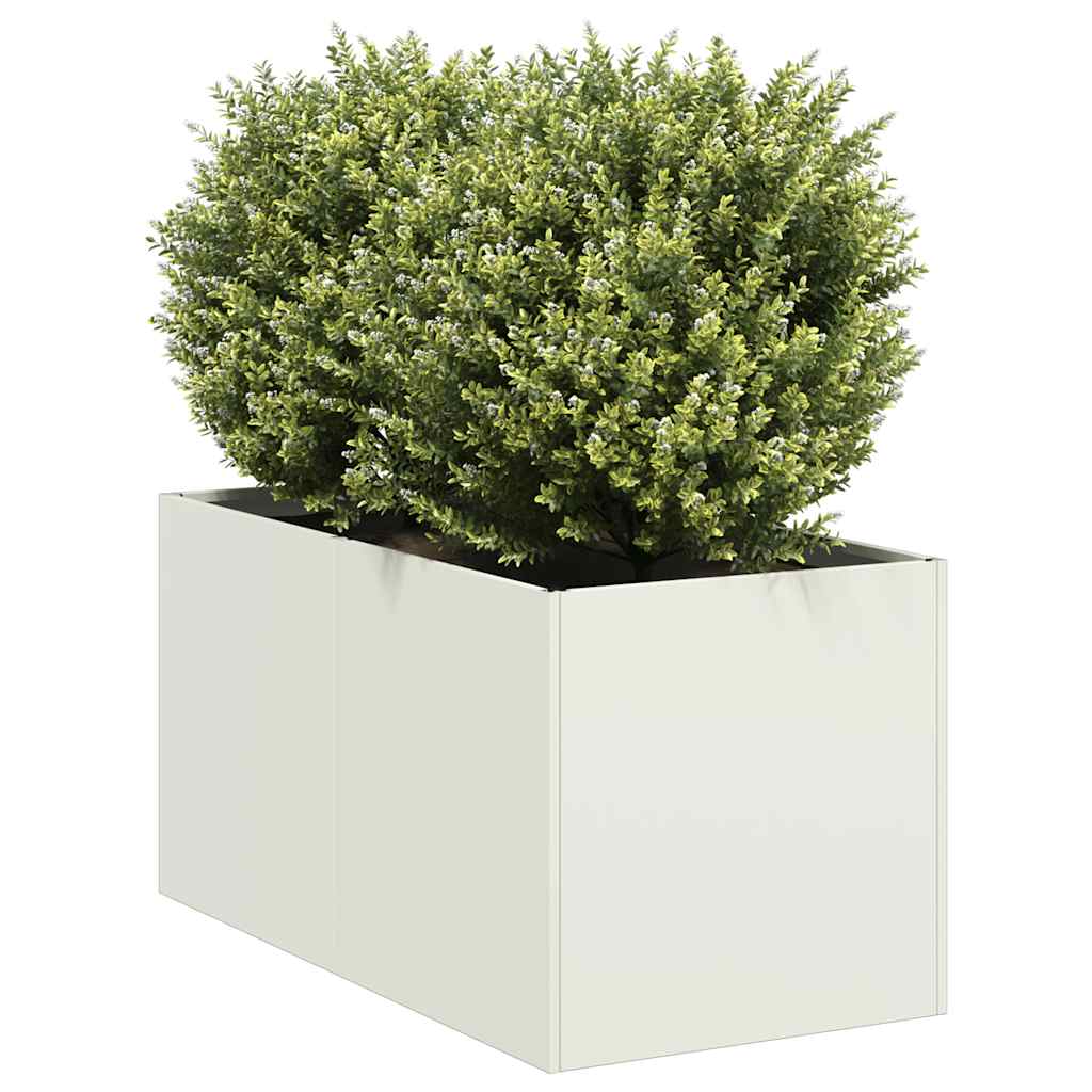 Plantenbak Koudgewalst Staal Wit