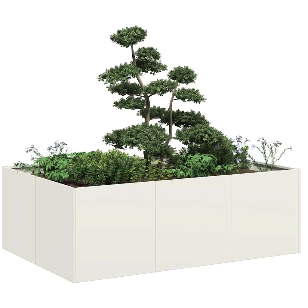 Plantenbak Koudgewalst Staal Wit