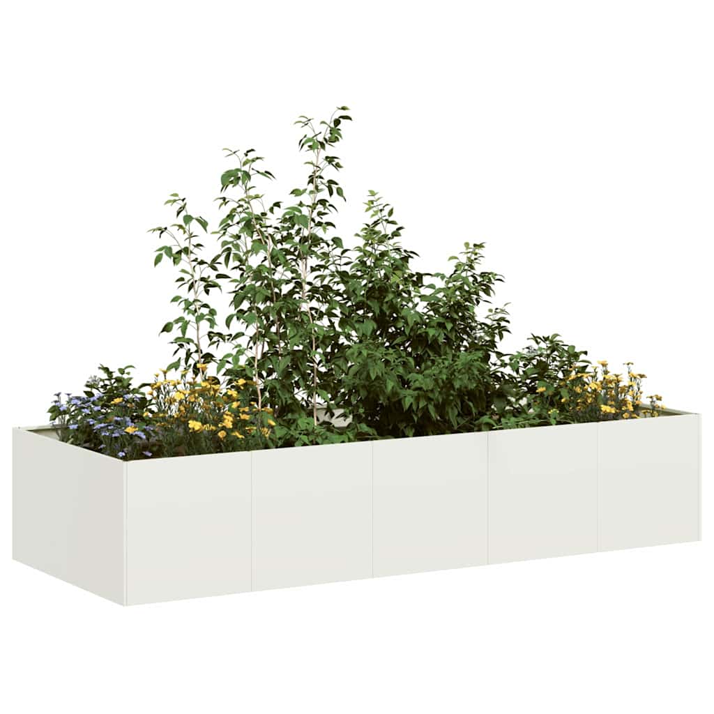 Plantenbak Koudgewalst Staal Wit