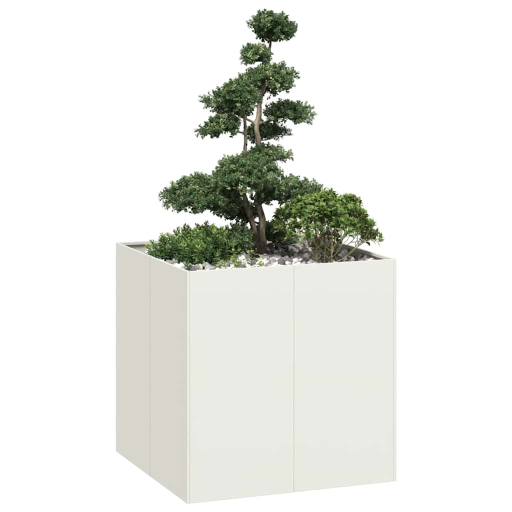 Plantenbak Koudgewalst Staal Wit