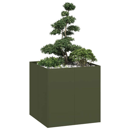 Plantenbak Koudgewalst Staal Olijfgroen