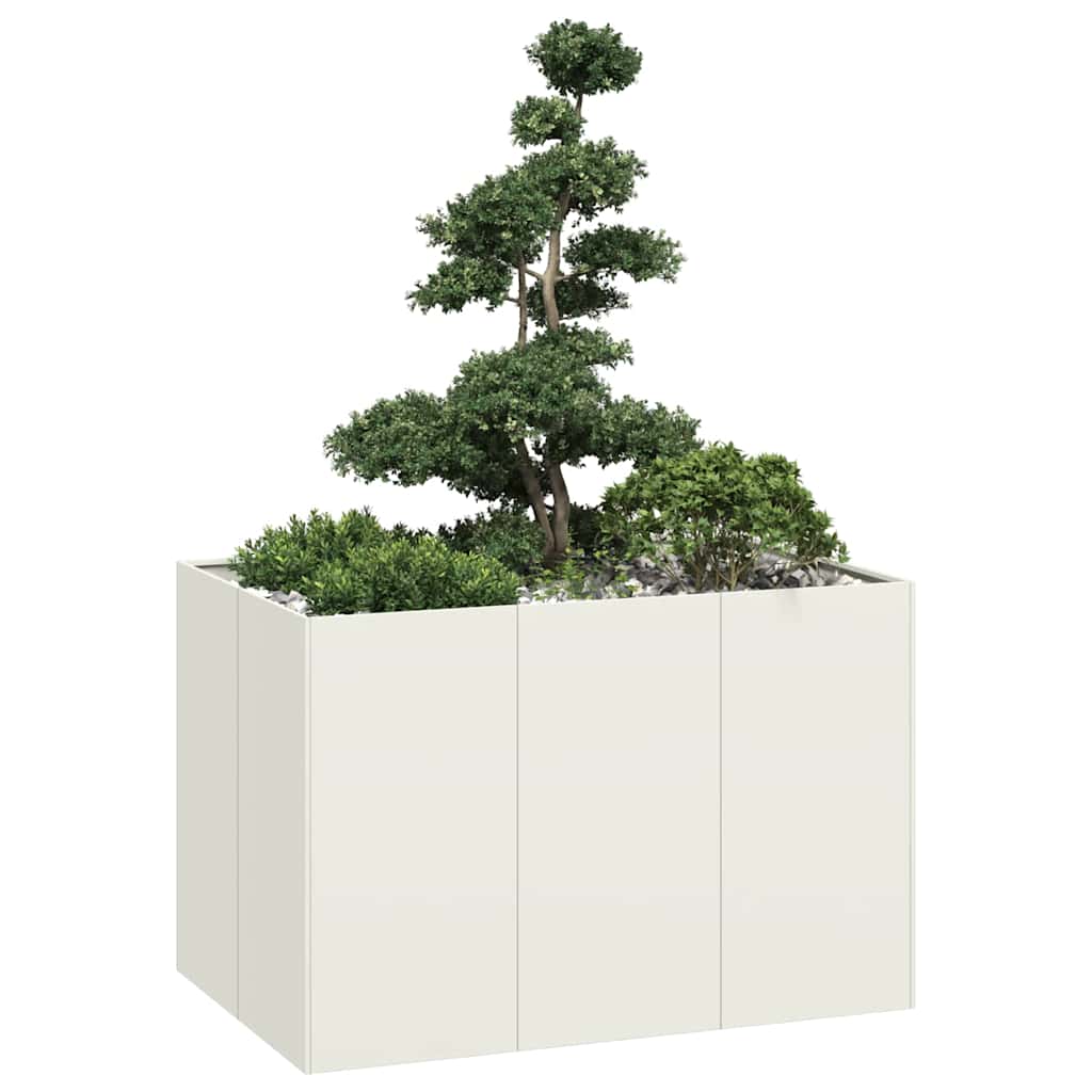 Plantenbak Koudgewalst Staal Wit
