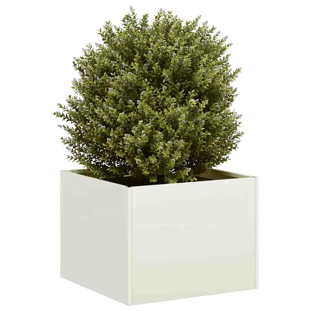 Plantenbak Koudgewalst Staal Wit
