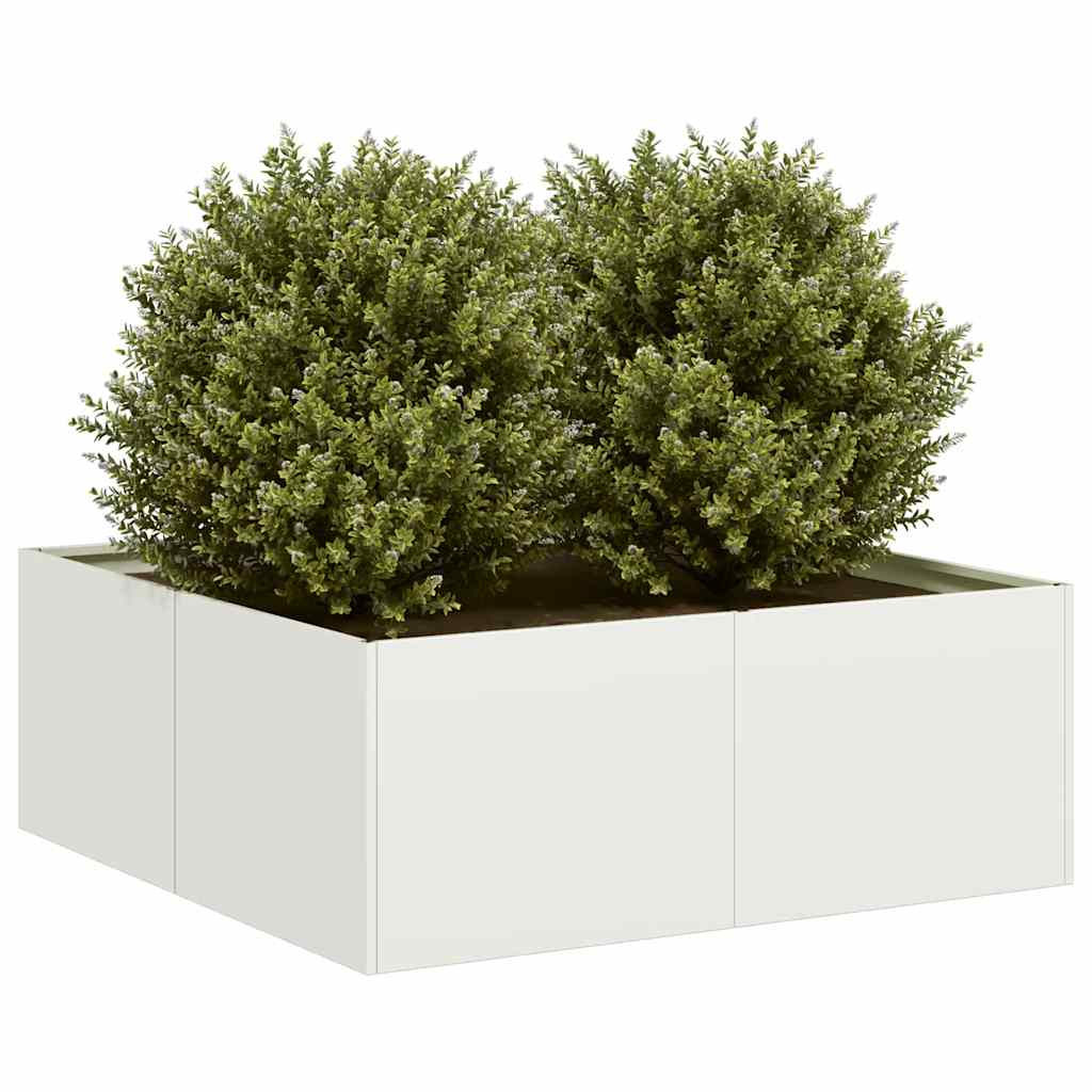 Plantenbak Koudgewalst Staal Wit