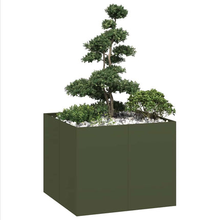 Plantenbak Koudgewalst Staal Olijfgroen