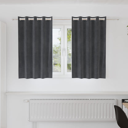 Verduisterende Gordijnen 2 Pcs Fluweel Lichtgrijs