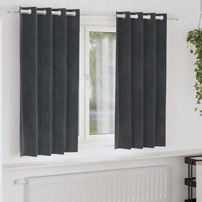 Verduisterende Gordijnen 2 Pcs Fluweel Lichtgrijs