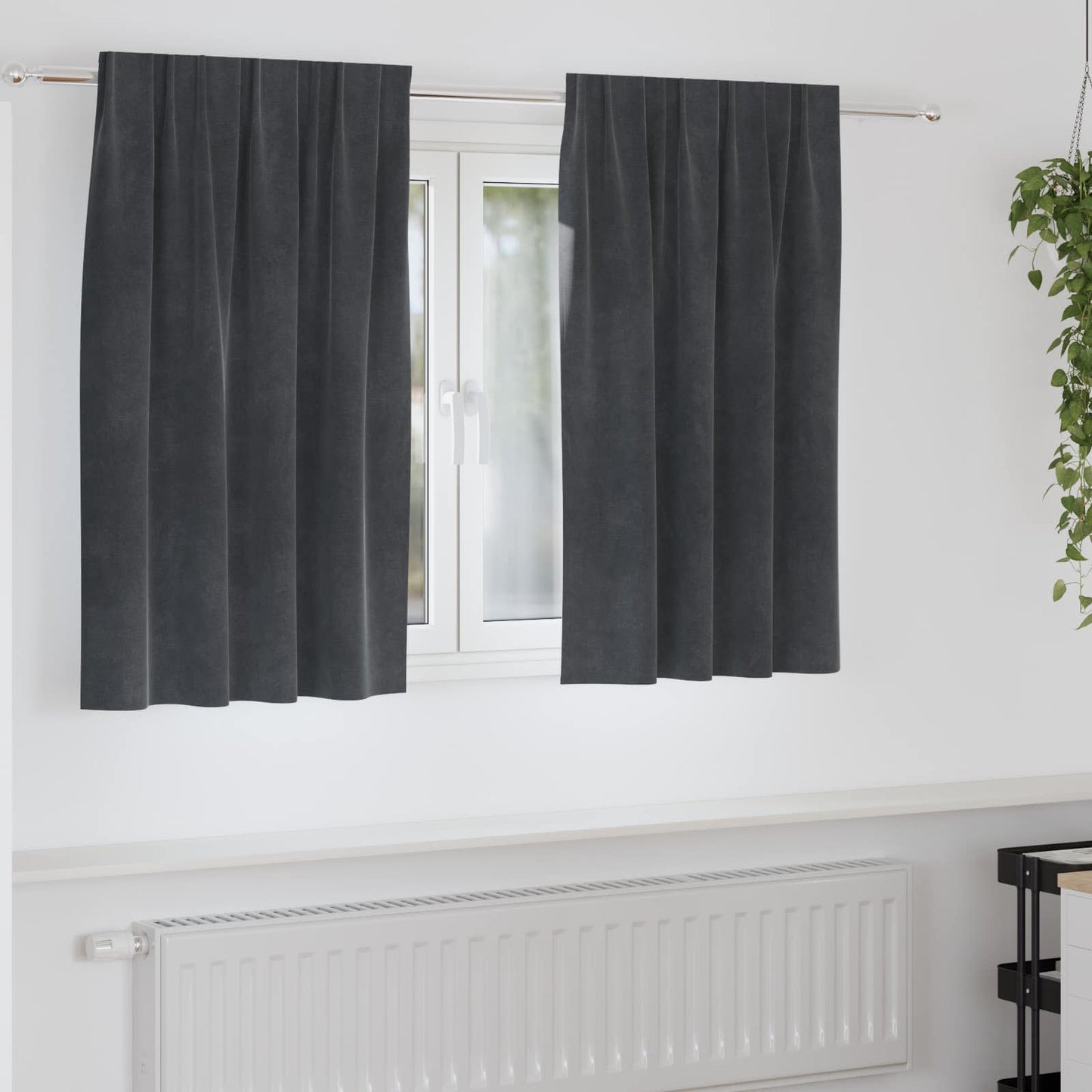 Verduisterende Gordijnen 2 Pcs Fluweel Lichtgrijs