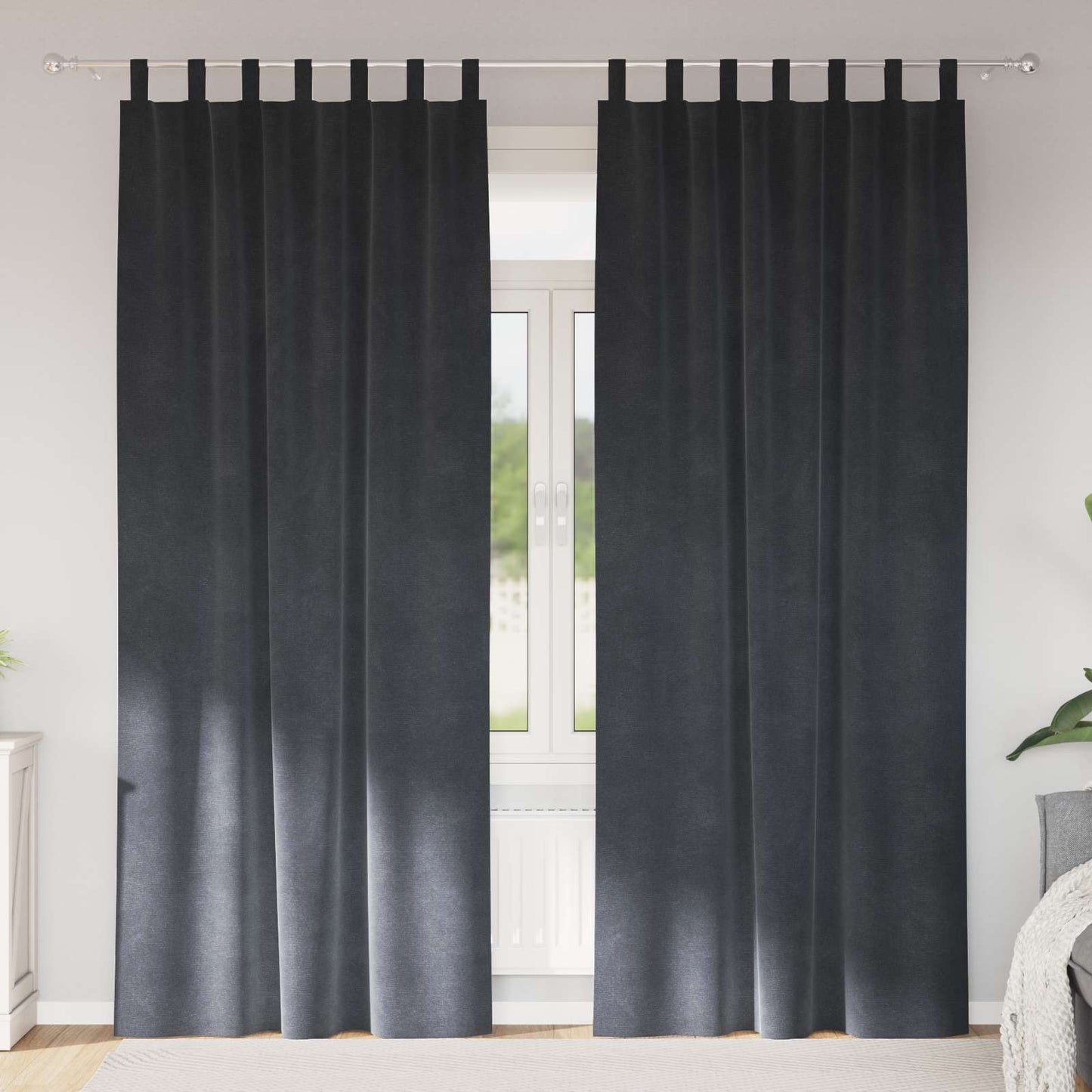 Verduisterende Gordijnen 2 Pcs Fluweel Lichtgrijs