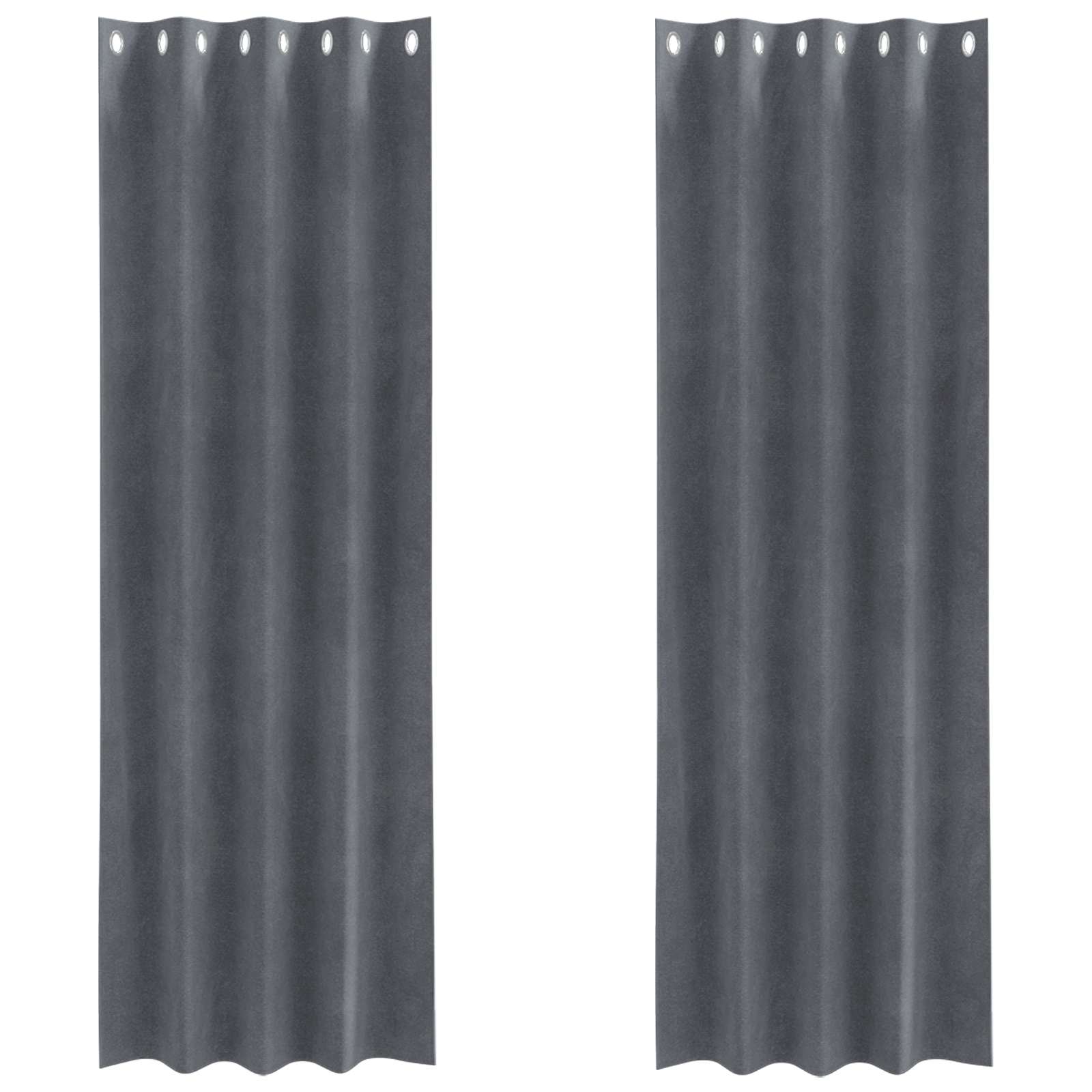 Verduisterende Gordijnen 2 Pcs Fluweel Lichtgrijs