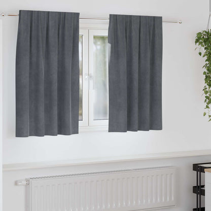 Verduisterende Gordijnen 2 Pcs Fluweel Lichtgrijs
