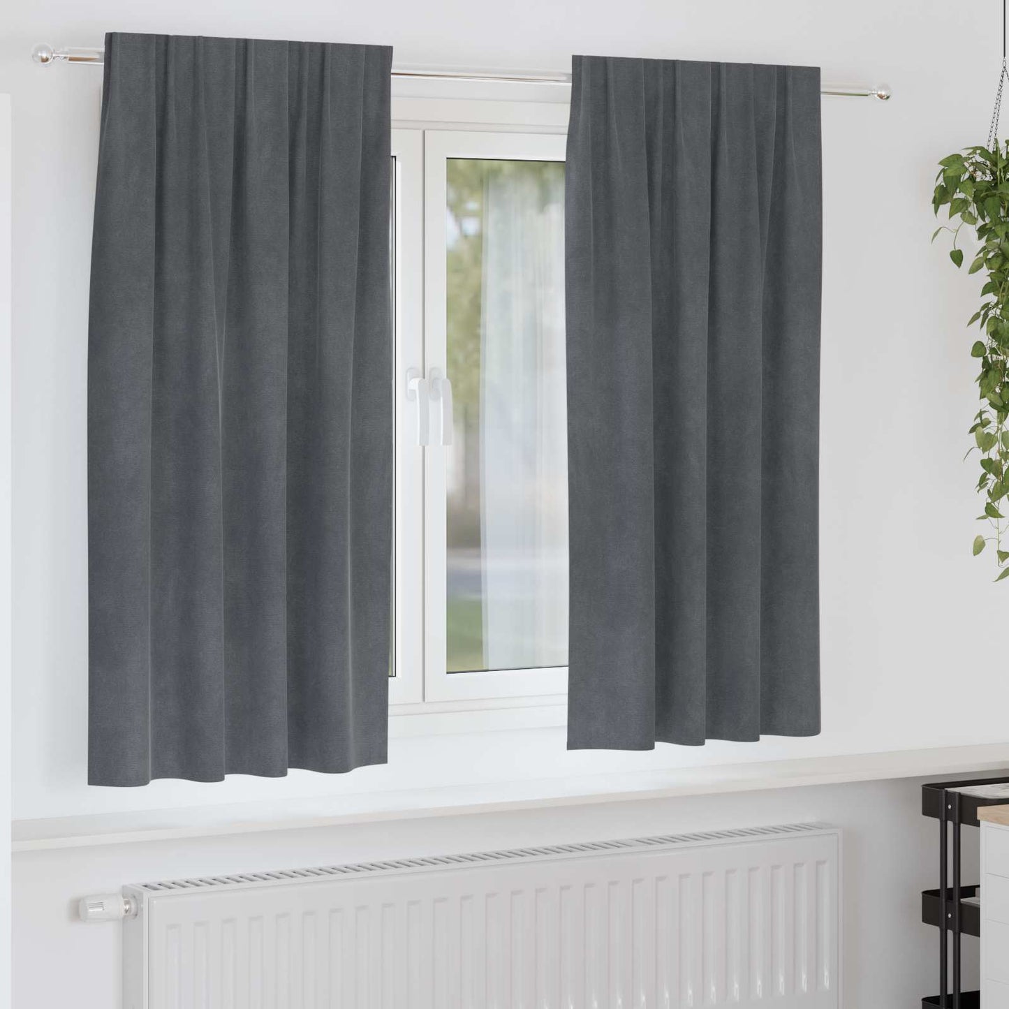 Verduisterende Gordijnen 2 Pcs Fluweel Lichtgrijs