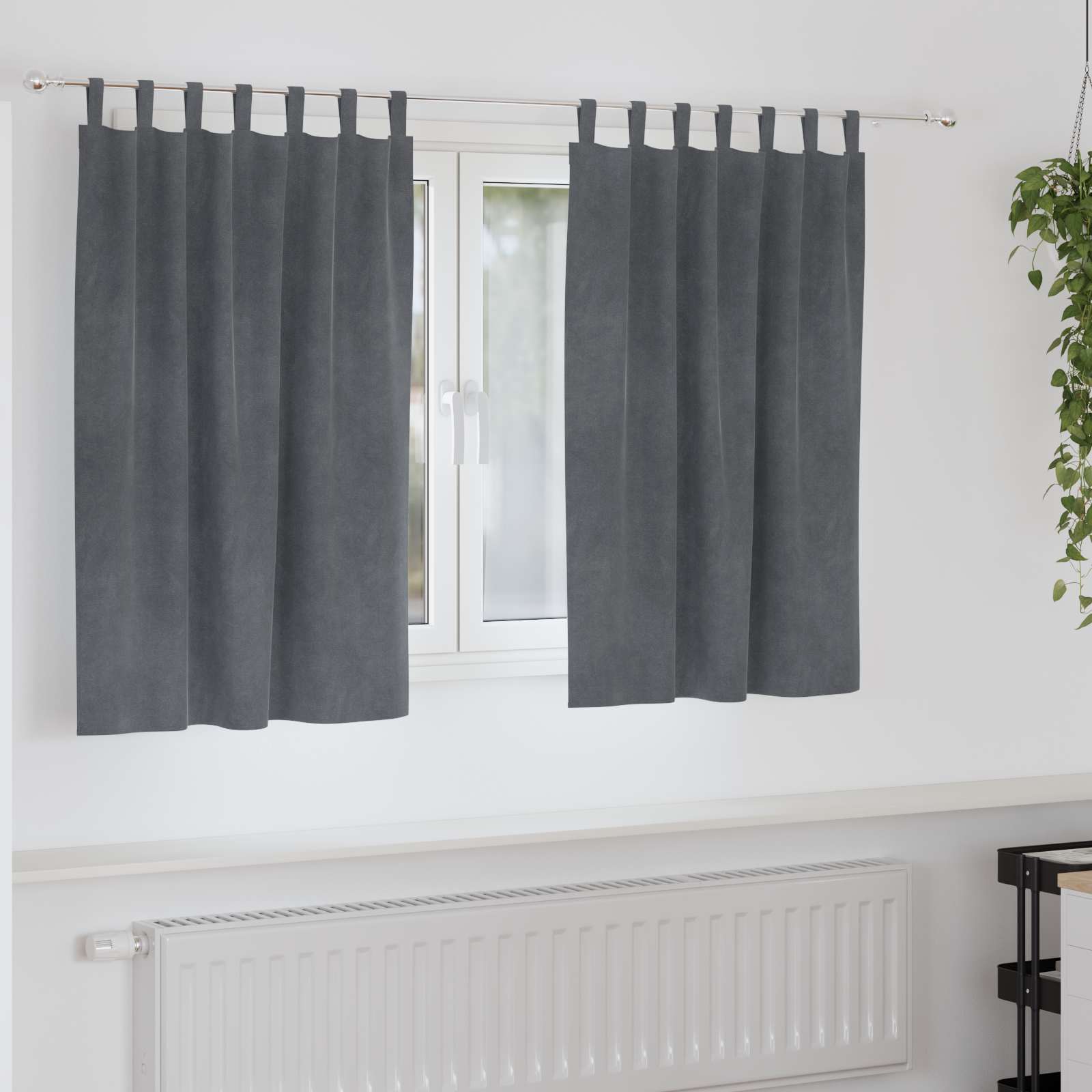 Verduisterende Gordijnen 2 Pcs Fluweel Lichtgrijs
