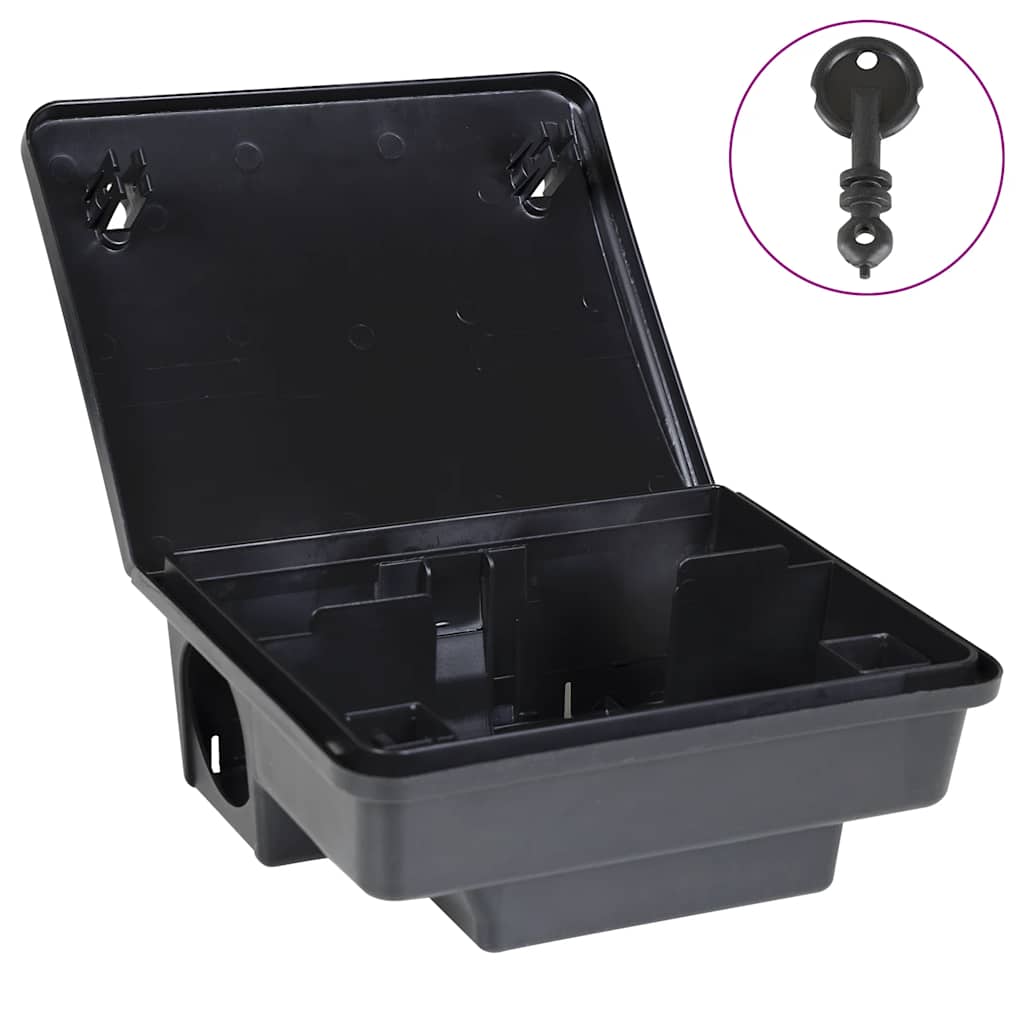 Muizenvallen 4 st 23x19x9,5 cm zwart