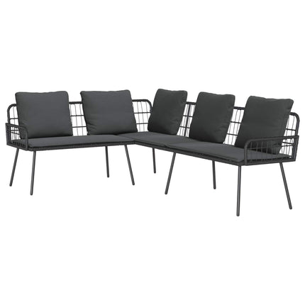 Bank Met Kussen Antraciet 173 X 231 X 90Cm Staal