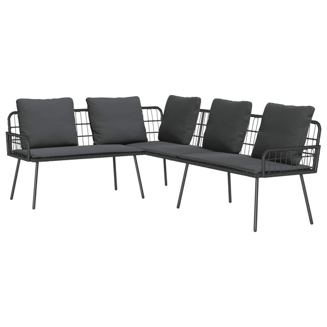 Bank Met Kussen Antraciet 173 X 231 X 90Cm Staal