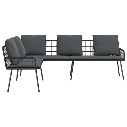 Bank Met Kussen Antraciet 173 X 231 X 90Cm Staal
